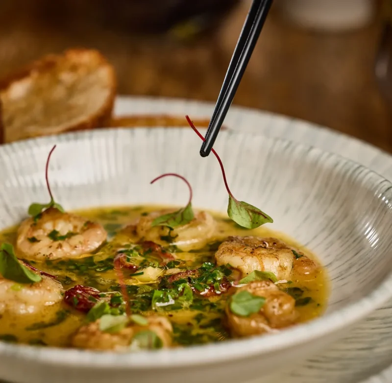 GRILLED SHRIMP IN CHILI BUTTER